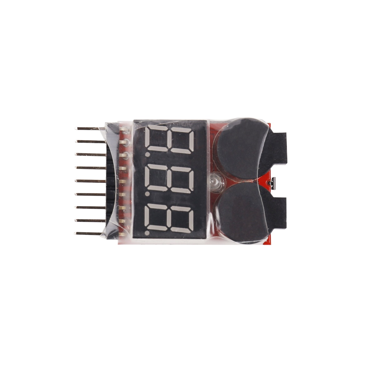 Drone Battery Voltage Checker - 1-8S Lipo-Akku-Spannungsprüfer mit lautem Doppelsummer-Alarm, LED-Anzeige