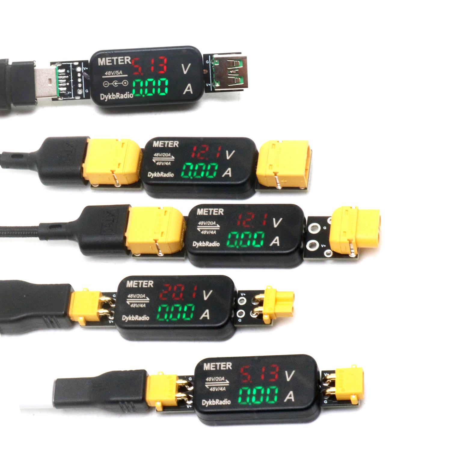 Drone Battery Voltage Checker - USB XT30 XT60 DC 20A Spannung