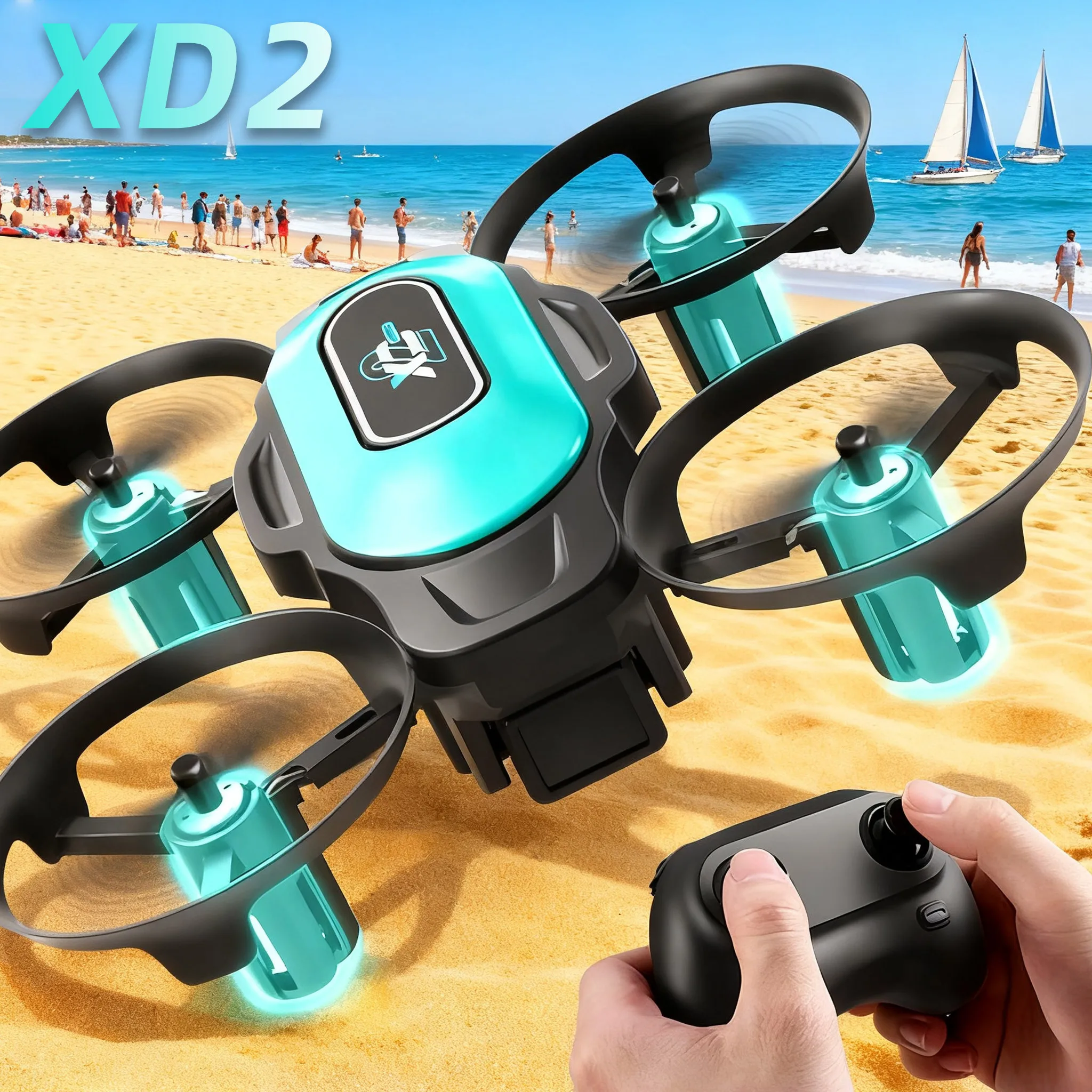 Drone Battery Case - XD2 Mini-Drohne, 360 ° Stunt-Flips, LED-Nachtlichter,