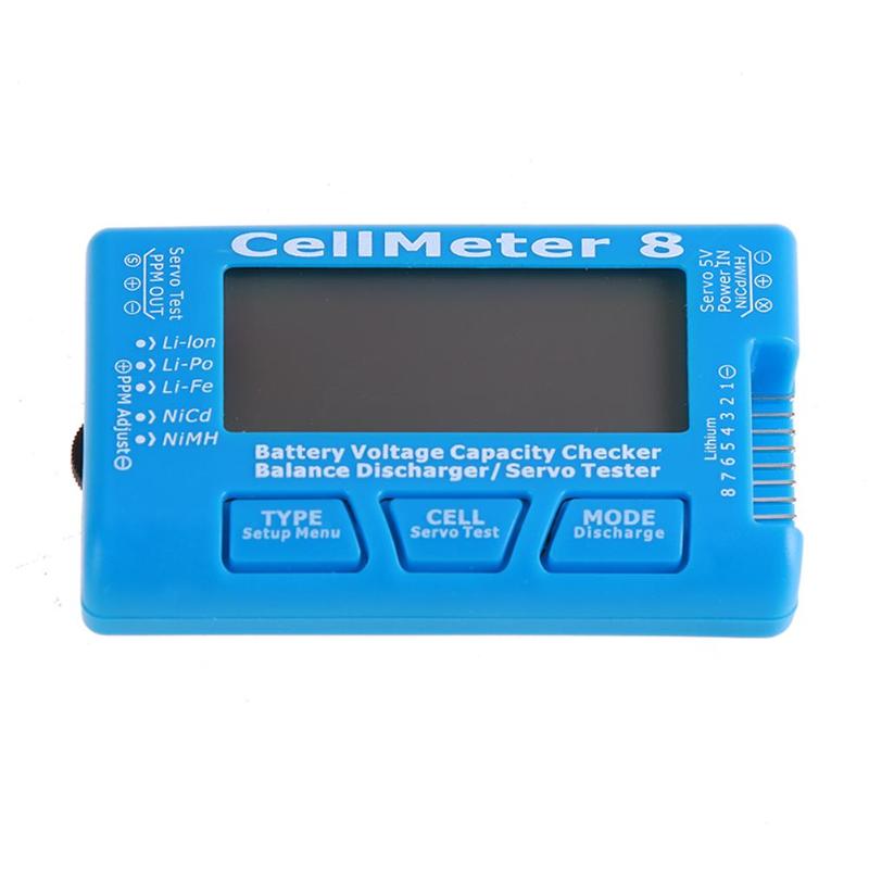 Drone Battery Voltage Checker - Cellmeter 8 Digitaler Batterieprüfer 2S-8S Lipo-Tester