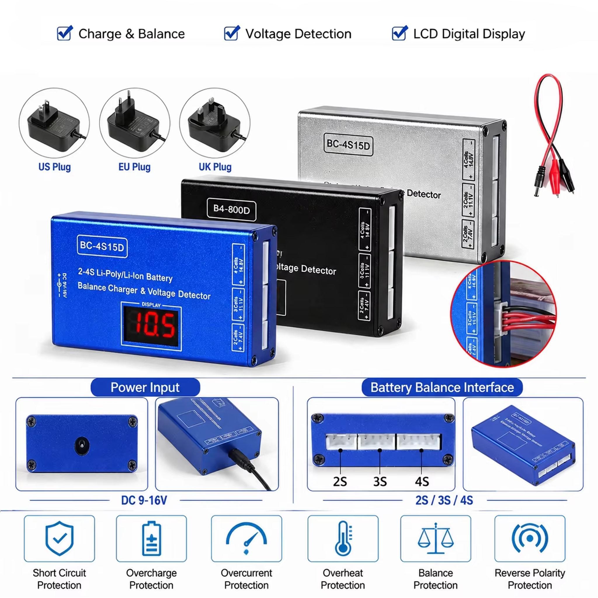 BC-4S15D 2-4S Lithium-Balance- – Drone Battery Voltage Checker Bewertung und Preis