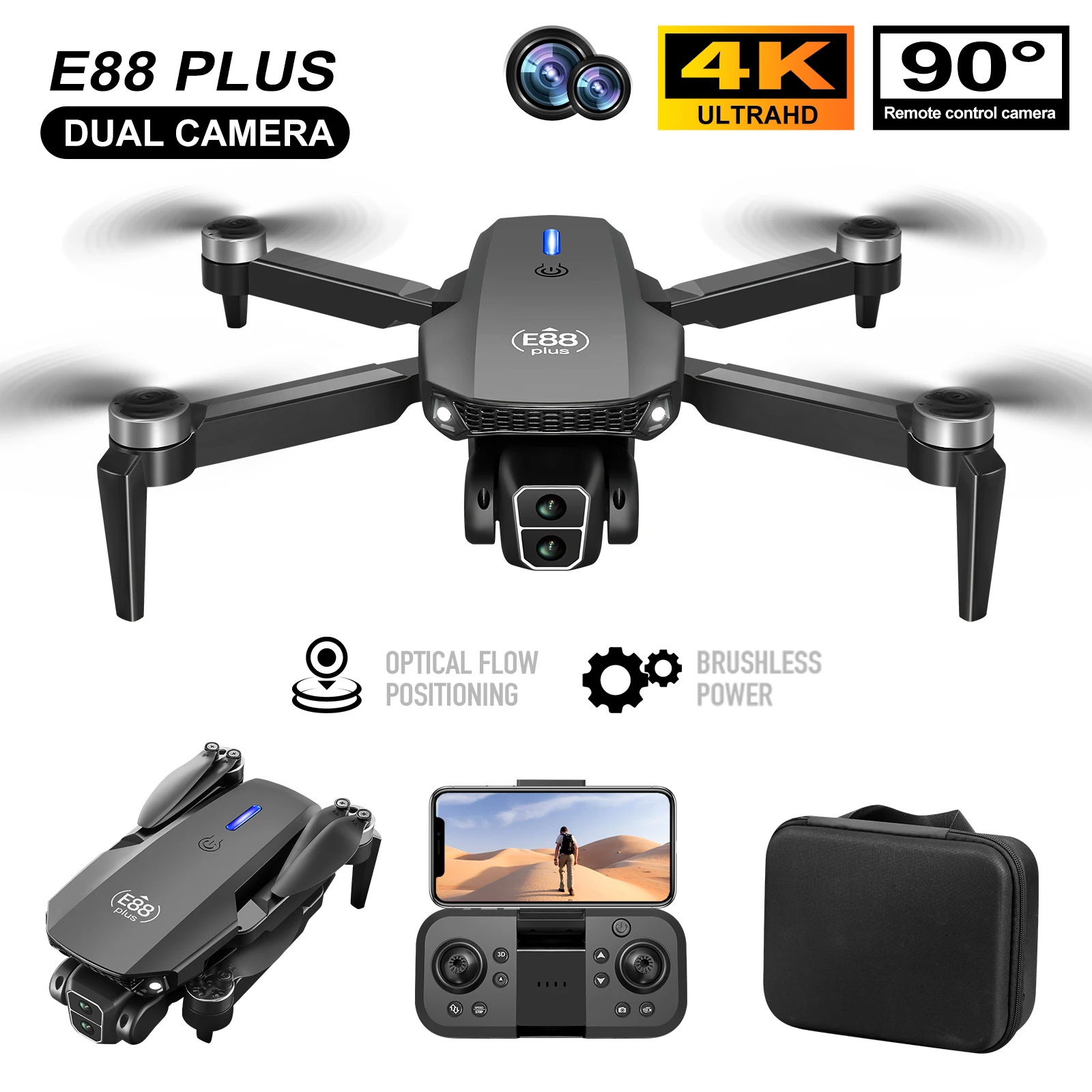 Neue E88 Plus Quadrocopter-Dro – Drone Battery Box Bewertung und Preis