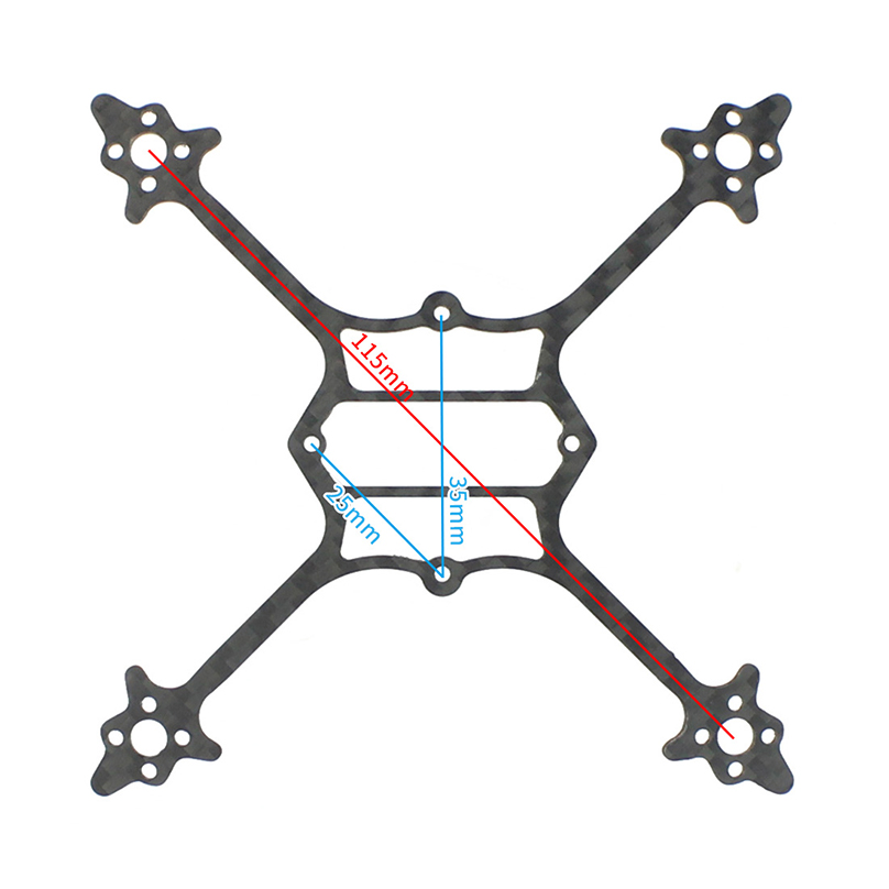115mm Radstand Bodenplatte 3K  – Drone Battery Plate Bewertung und Preis