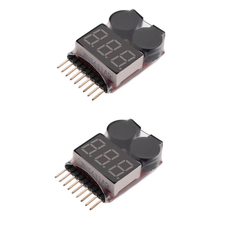 2Pcs 1S-8S LiPo Batterie Spann – Drone Battery Voltage Checker Bewertung und Preis