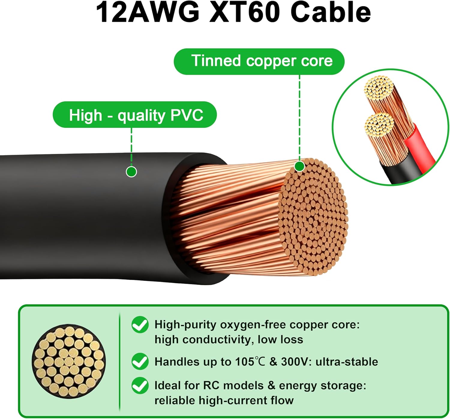 JMUYTOP 3FT 12AWG XT60 Panelmo – Drone Battery Connector Bewertung und Preis